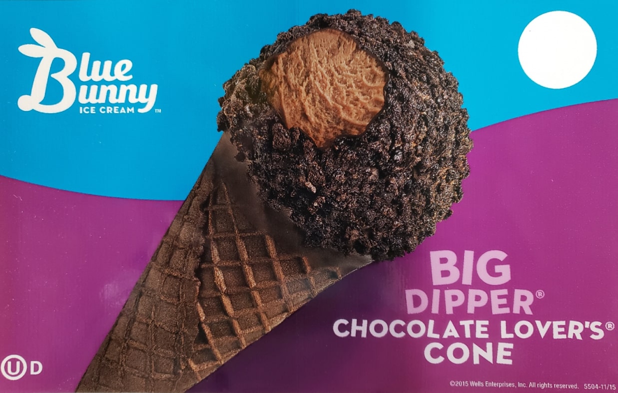 Blue Bunny Big Dipper Chocolate Lovers Cone Super Star Ice Cream 