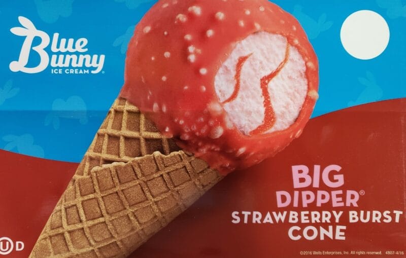 blue bunny big dipper strawberry burst cone