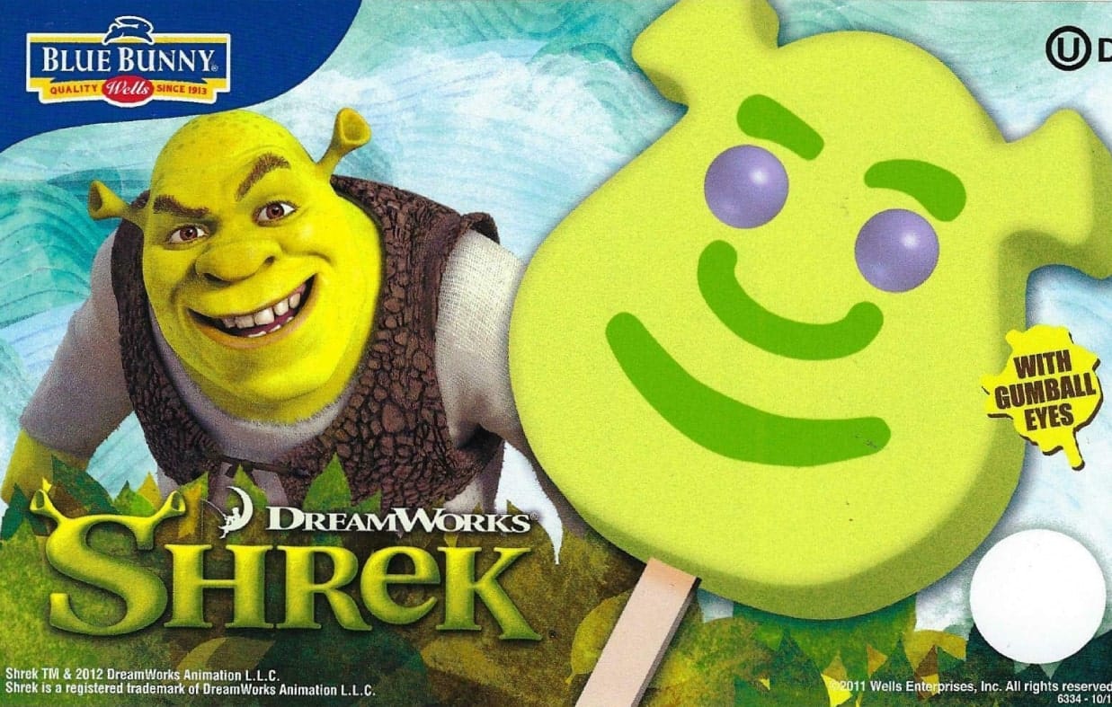 Blue Bunny Dreamworks Shrek With Gumball Eyes Super Star Ice Cream