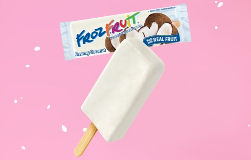 blue bunny frozfruit gourmet creamy coconut frozen fruit bar