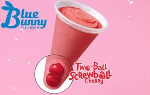 Blue Bunny Two Ball Screwball Cherry ice cream served from Super Star Ice Cream Truck in Massachusetts.