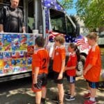Ice cream truck at Wellesley youth sporting event