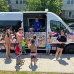 Ice cream truck serving guests at a Summer celebration in Newburyport MA for Ice Cream Truck Newburyport