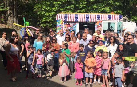 Ice cream truck serving guests at a Sudbury community event