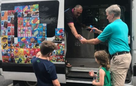 Ice cream truck serving guests at a Beverly MA party or community event