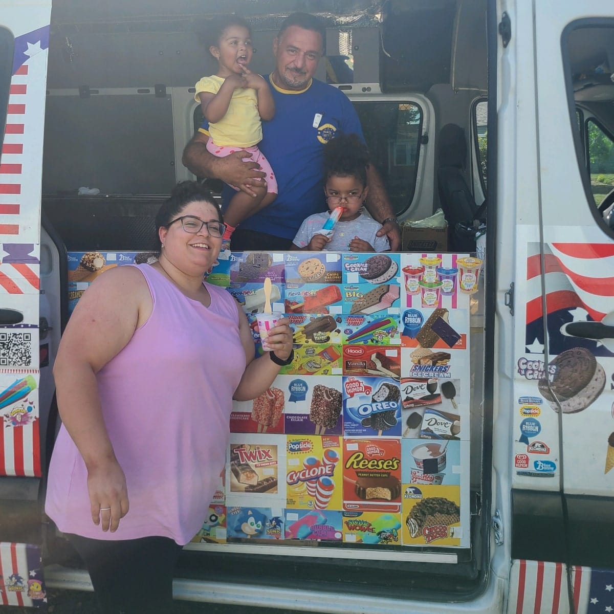 Ice cream truck serving guests at a Tewksbury MA event
