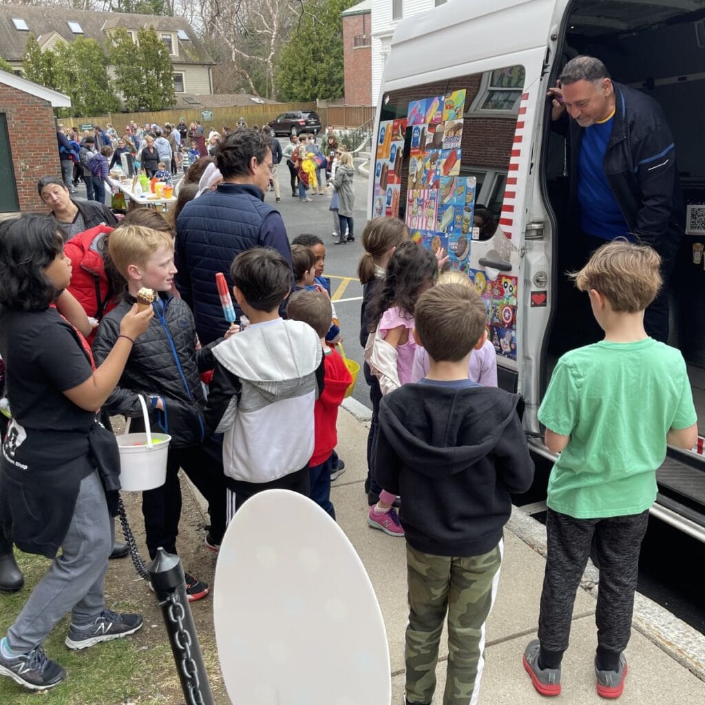 Ice cream truck serving guests at an event in Milton and Canton MA