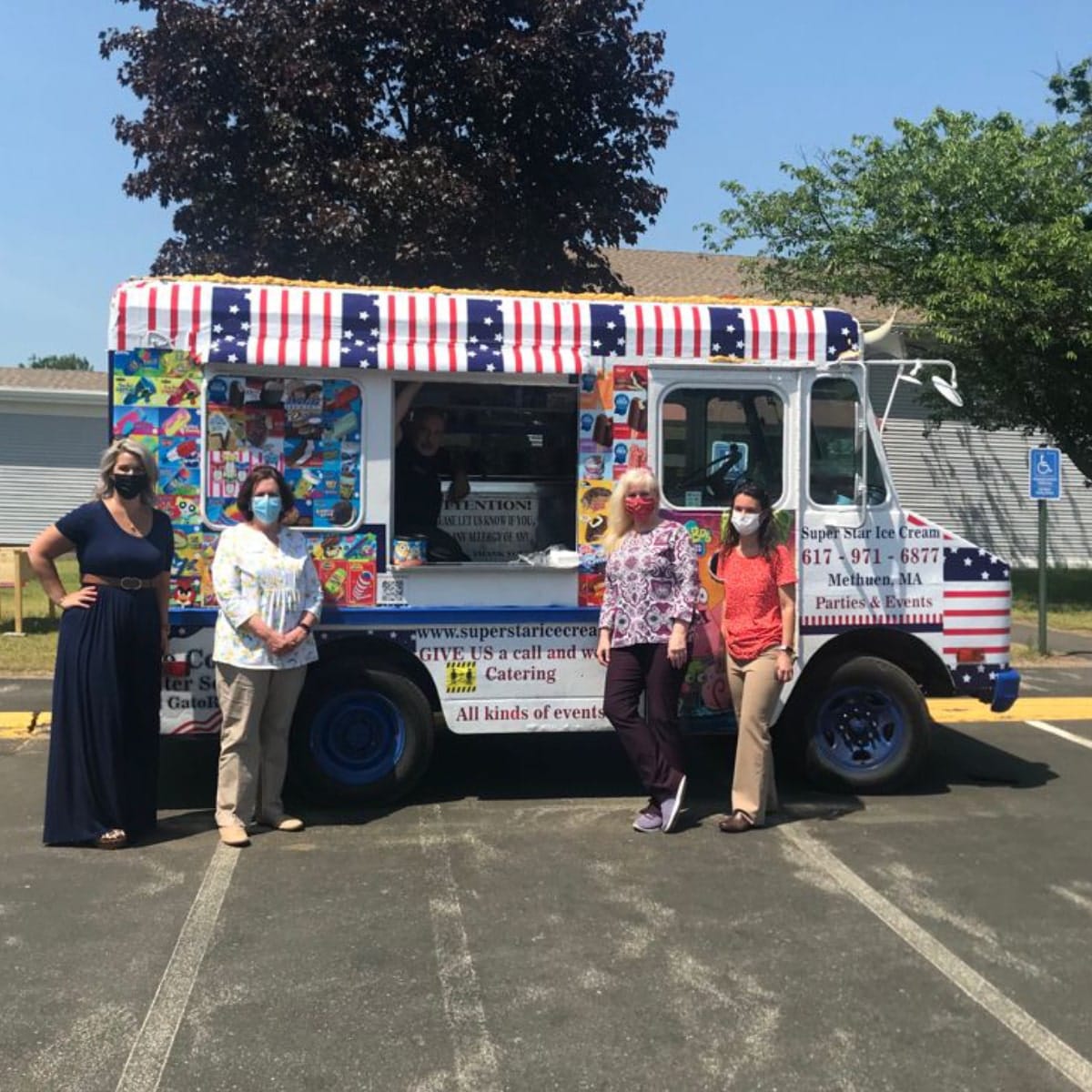 Ice cream truck serving guests at a Billerica community event