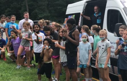Ice cream truck serving guests at a Dedham or Norwood event for Ice Cream Truck Rental Dedham
