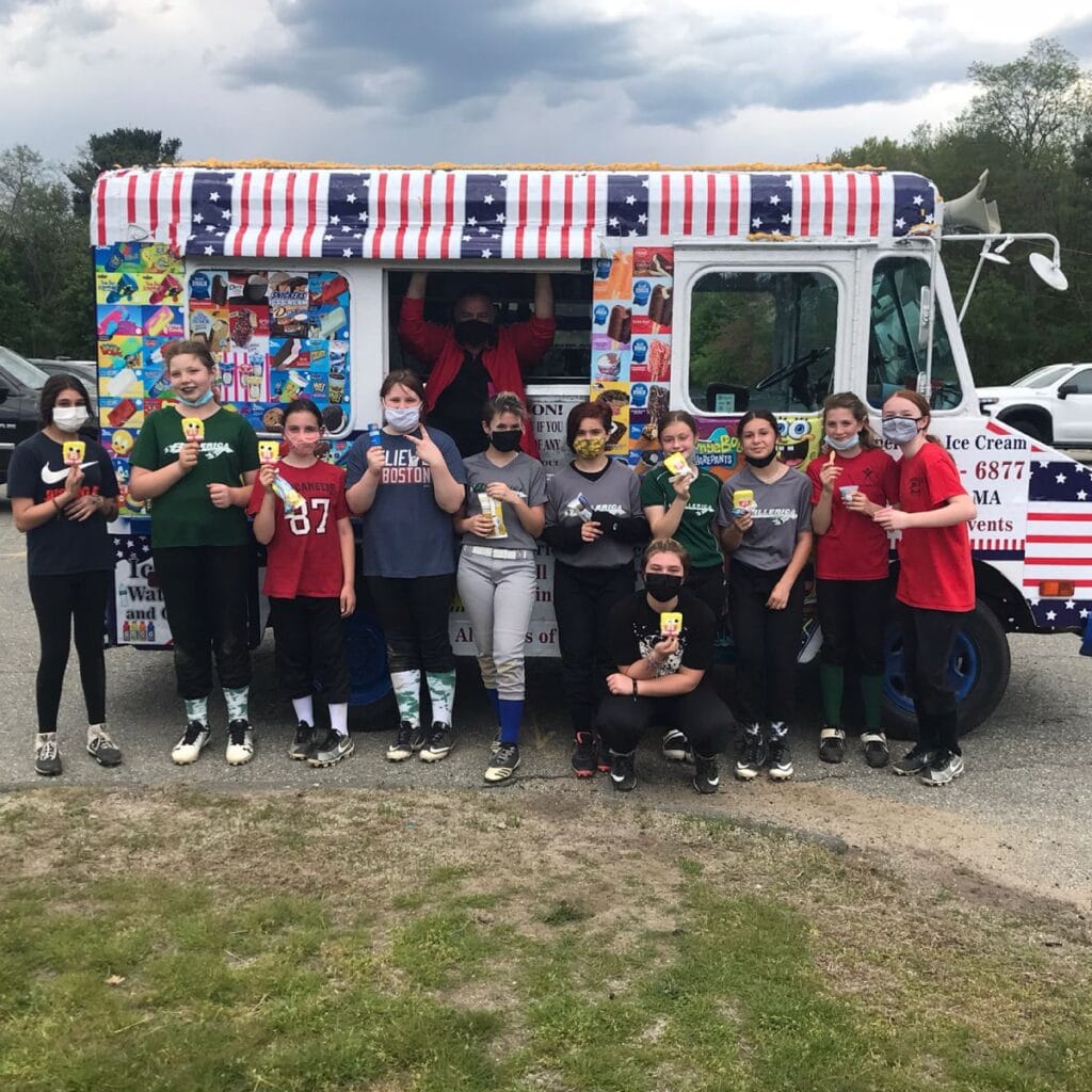 Ice cream truck at a charity event in North Andover serving attendees