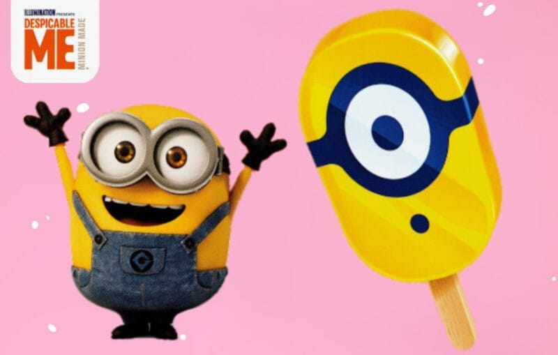 popsicle despicable me minions bar a case ice cream