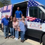 Ice cream truck rental in Bridgewater MA at outdoor community celebration