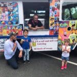 Ice cream truck serving kids in Braintree MA neighborhood