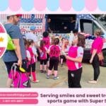 Super Star Ice Cream Truck at Dedham sporting event serving happy kids