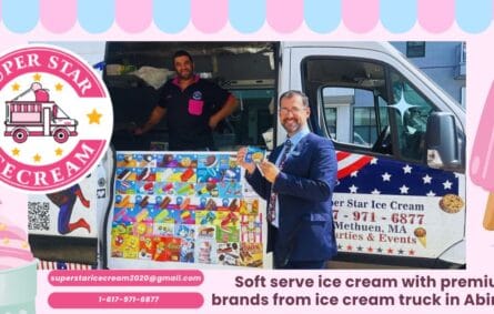 SUPER STAR Ice Cream Truck serving corporate team in Acton