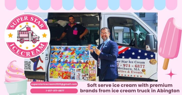 SUPER STAR Ice Cream Truck serving corporate team in Acton