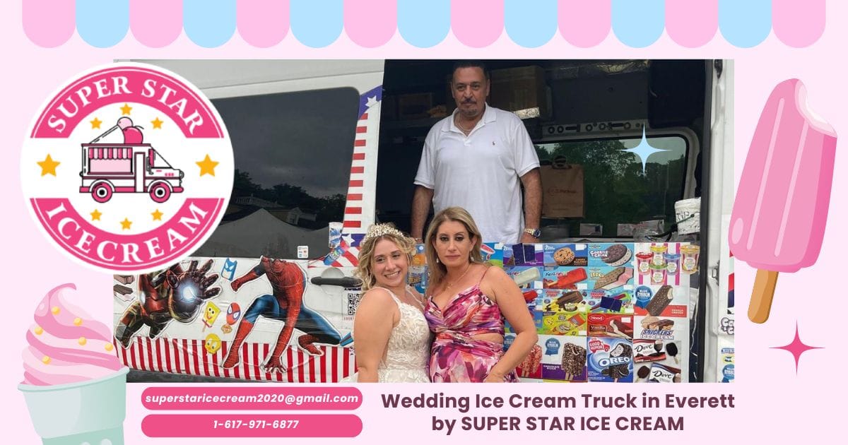 Everett wedding ice cream truck by SUPER STAR ICE CREAM serving frozen treats