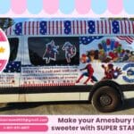 SUPER STAR ice cream truck serving treats at Amesbury fundraiser
