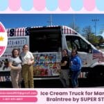 Branded ice cream truck engaging guests at Braintree marketing event