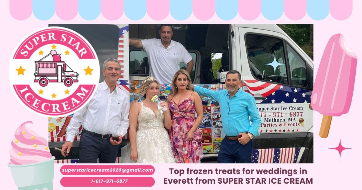 Frozen treats for weddings in Everett by SUPER STAR ICE CREAM