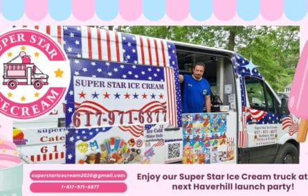 Super Star Ice Cream truck at Haverhill launch party event