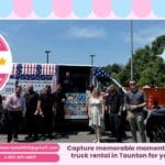 Ice cream truck for photo shoots in Taunton with happy family