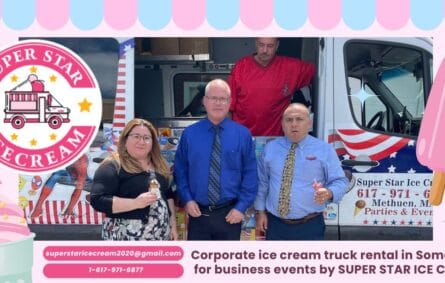 Corporate ice cream truck rental in Somerville for business events by SUPER STAR ICE CREAM