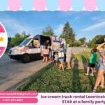 Ice cream truck rental Leominster by SUPER STAR at a family party.