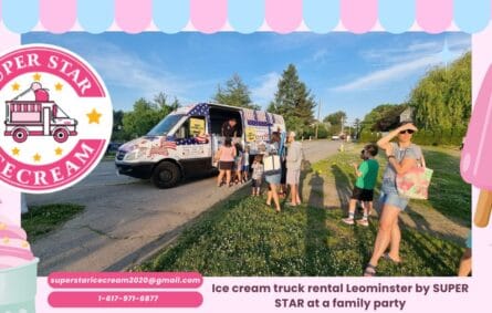 Ice cream truck rental Leominster by SUPER STAR at a family party.