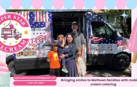 Ice cream truck rental Methuen serving kids at local park and Ice Cream Truck Methuen
