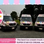 SUPER STAR ICE CREAM truck parked in Revere, Massachusetts for Ice Cream Truck Services