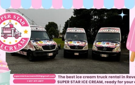 SUPER STAR ICE CREAM truck parked in Revere, Massachusetts for Ice Cream Truck Services