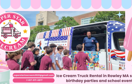 Ice Cream Truck Rental in Rowley MA serving birthday parties and school events