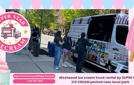 Westwood ice cream truck rental by SUPER STAR ICE CREAM parked near local park