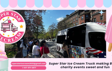 Boston fundraising ice cream truck serving charity event