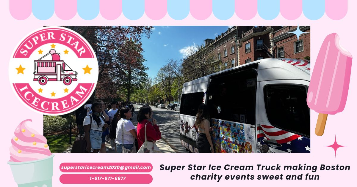 Boston fundraising ice cream truck serving charity event