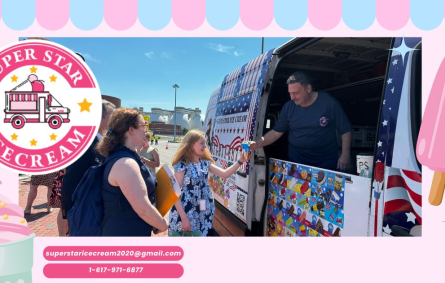 Rent a colorful ice cream truck in Georgetown MA with SUPER STAR ICE CREAM for Ice Cream Truck Georgetown