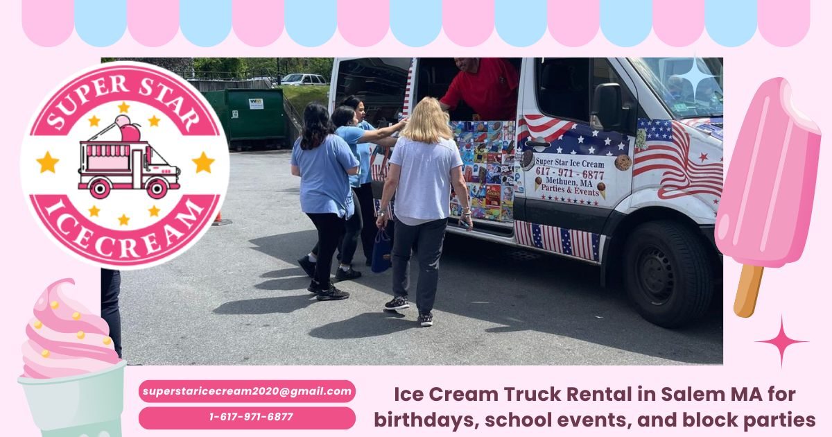 Ice Cream Truck Rental in Salem MA for birthdays, school events, and block parties