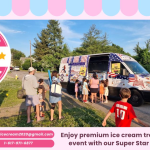 Super Star Ice Cream Truck parked near Nahant beach, serving happy customers for Ice Cream Truck Nahant