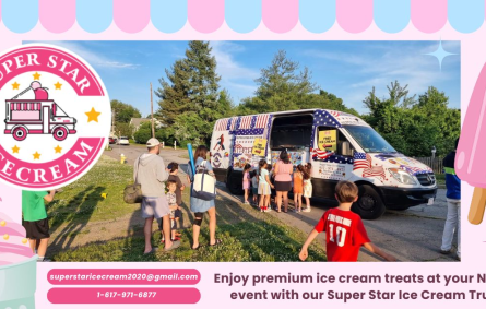 Super Star Ice Cream Truck parked near Nahant beach, serving happy customers for Ice Cream Truck Nahant