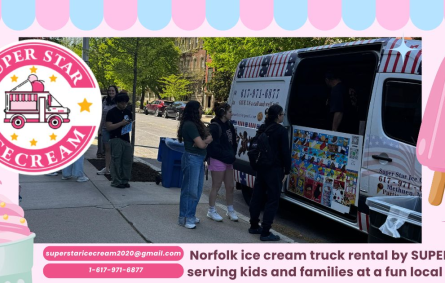 Norfolk ice cream truck rental by SUPER STAR serving kids and families at a fun local event