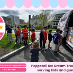 Pepperell Ice Cream Truck by SUPER STAR serving kids and guests at a party