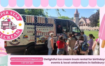 Super Star Ice Cream truck serving treats in Salisbury MA