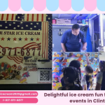 Super Star Ice Cream Truck serving kids at Clinton MA party and Ice Cream Truck Clinton