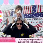 SUPER STAR ICE CREAM truck serving happy kids in Middleton MA and Ice Cream Truck Middleton