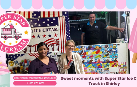 Super Star Ice Cream Truck serving treats in Shirley MA