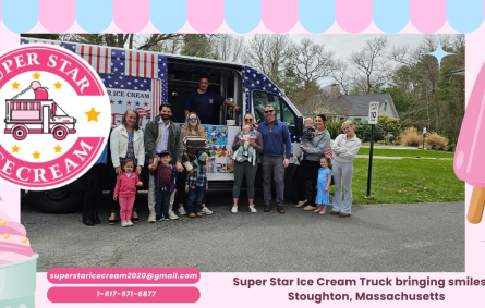 Super Star Ice Cream truck serving at Stoughton event