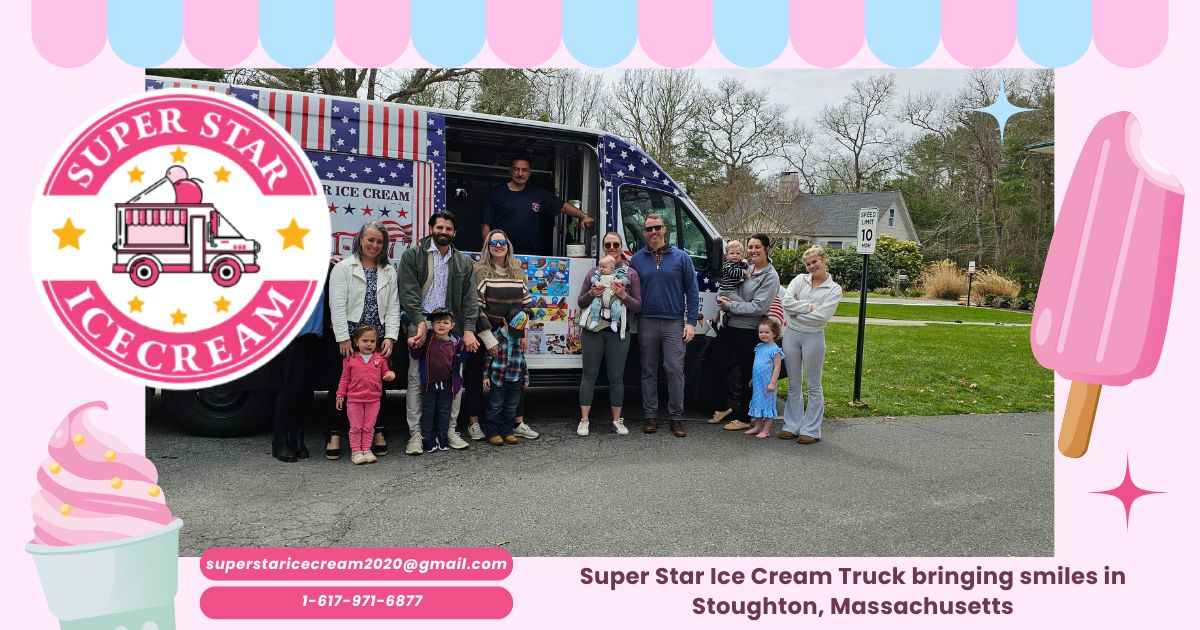 Super Star Ice Cream truck serving at Stoughton event