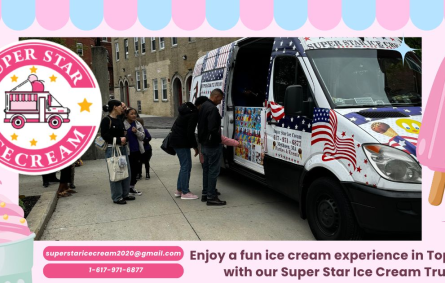Super Star Ice Cream Truck serving kids in Topsfield MA