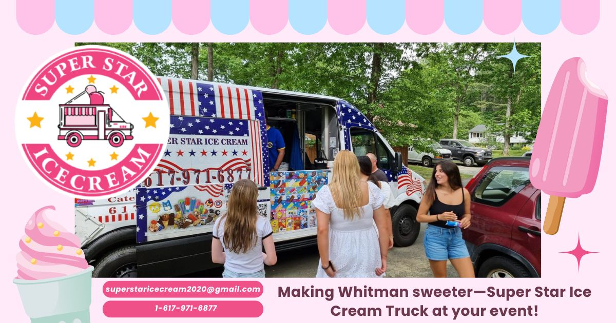 Super Star Ice Cream truck serving happy kids in Whitman MA